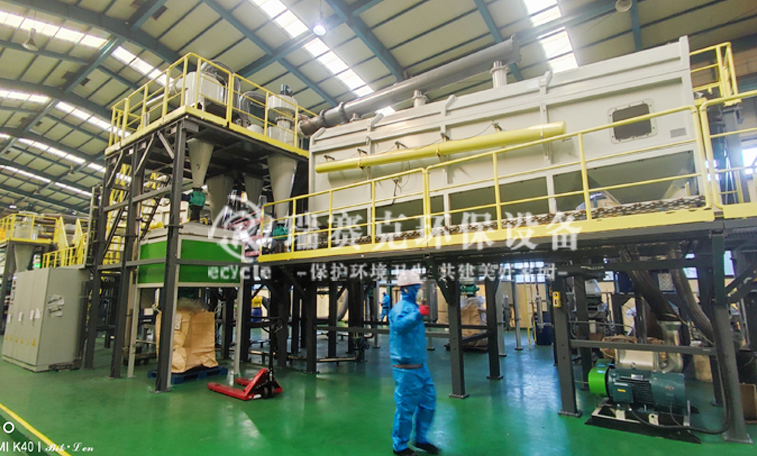 熱解廢舊鋰電池打粉處理生產(chǎn)線湖北客戶現(xiàn)場